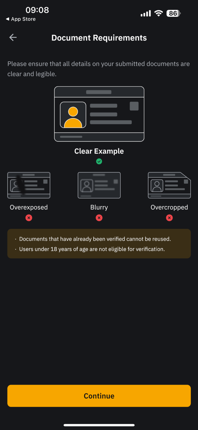 바이비트에서 거래를 하려면 1단계 인증 절차에서 신분증을 업로드해야 한다. 사진 제공=바이비트