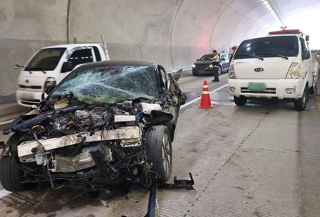 사고 차량 [전북특별자치도 소방본부 제공. 재판매 및 DB 금지]