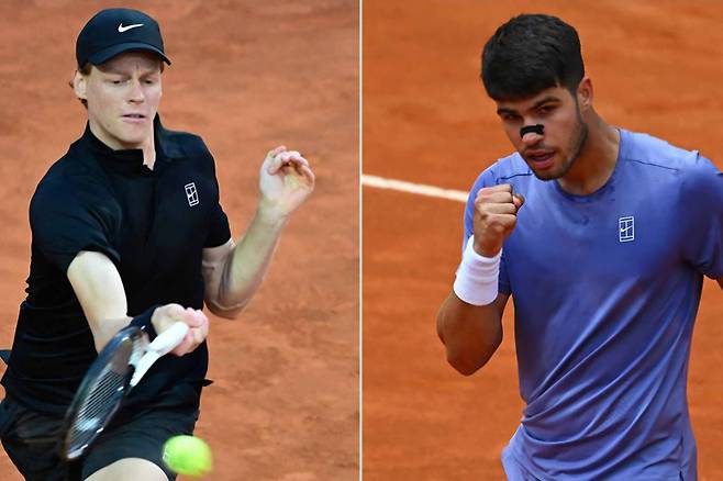 2025 롤랑가로스 남자단식 1, 2번 시드를 받게 된 야니크 시너와 카를로스 알카르스. 사진/ATP 투어