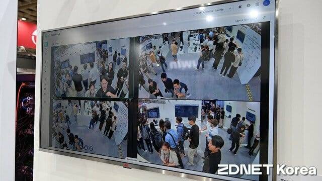 클라우드 기반 영상보안 솔루션 'C2 서베일런스' 시연. (사진=지디넷코리아)