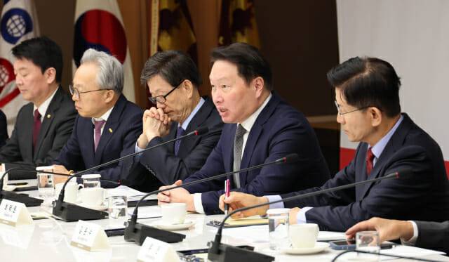 최태원 대한상의 회장이 인사말을 하고 있다. (사진=대한상의)