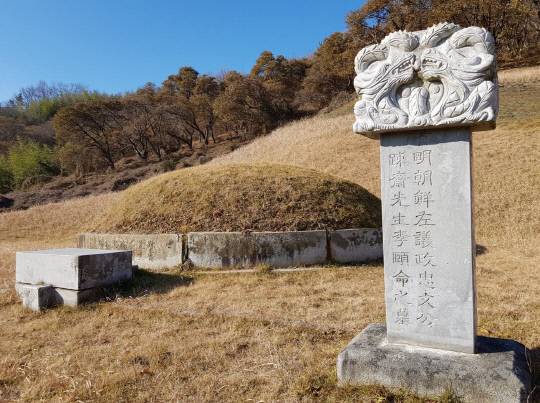 충남 부여군 임천면 옥곡리에 위치한 이이명 묘소. 문희순 문학박사·충청문화연구소 연구교수 제공