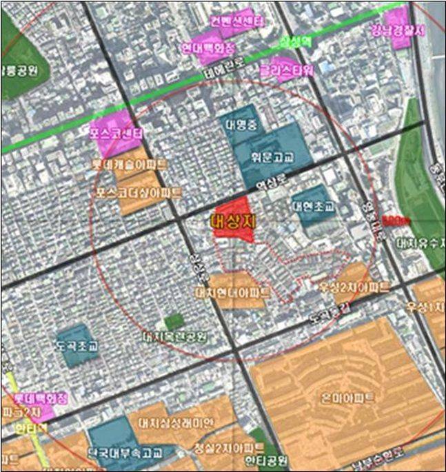 서울 강남구 대치동 구마을 제3지구 위치도. ⓒ 서울시