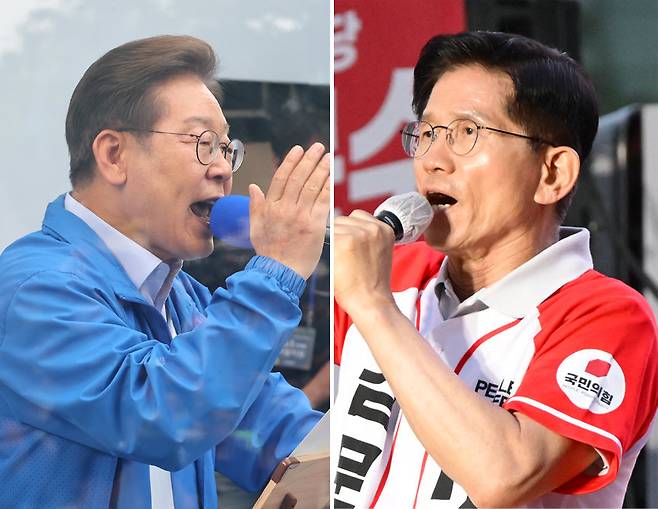 더불어민주당 이재명 대선 후보(왼쪽), 국민의힘 김문수 대선 후보. 사진공동취재단