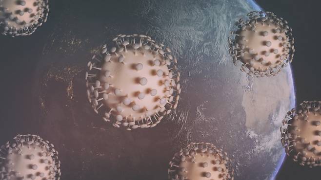 최근 중국과 홍콩, 대만, 태국 등 아시아 지역을 중심으로 신종 코로나바이러스 감염증(COVID-19·코로나19)가 다시 확산되고 있다. 코로나19를 표현한 이미지. Jezperklauzen/게티이미지뱅크 제공.