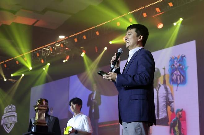 크래프톤 손현일 인도 법인 대표가 인도-한국 인비테이셔널 이스포츠 친선전에 참석한 모습. 크래프톤 제