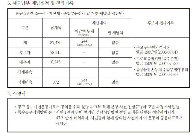 이재명 후보 공보물 갈무리