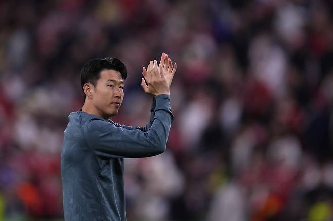 유로파리그 결승전을 앞둔 토트넘 손흥민. [AP=연합뉴스]