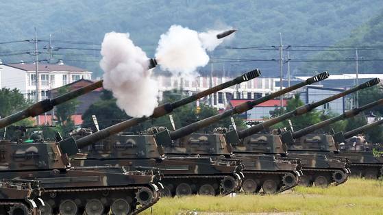 육군의 K9A1 자주포. 뉴시스