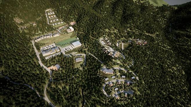 부산 사상구에 들어설 국립백양산자연휴양림 메인 조감도. 산림청 국립자연휴양림관리소 제공