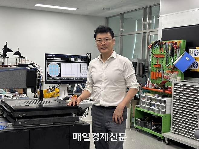 임은재 코비스테크놀로지 대표가 서울 구로디지털단지 본사에서 매일경제와 인터뷰를 진행하고 있다. [이윤식 기자]