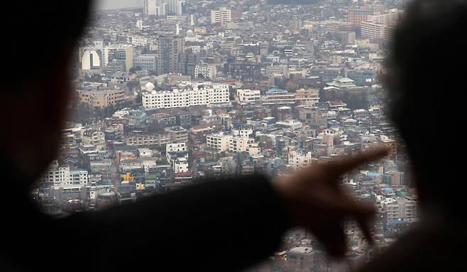 서울 남산타워에서 바라본 시내 빌라 밀집지역 모습. / 사진=뉴시스 홍효식 /사진=홍효식