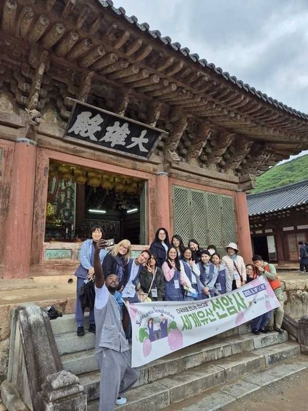 순천 선암사에서 세계유산 활용 프로그램이 진행되고 있다.