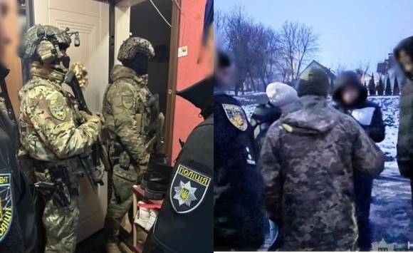 지난 1월 주택과 사무실을 찾아 병역 기피자들을 단속하는 우크라이나 경찰들 모습. 영상 캡처