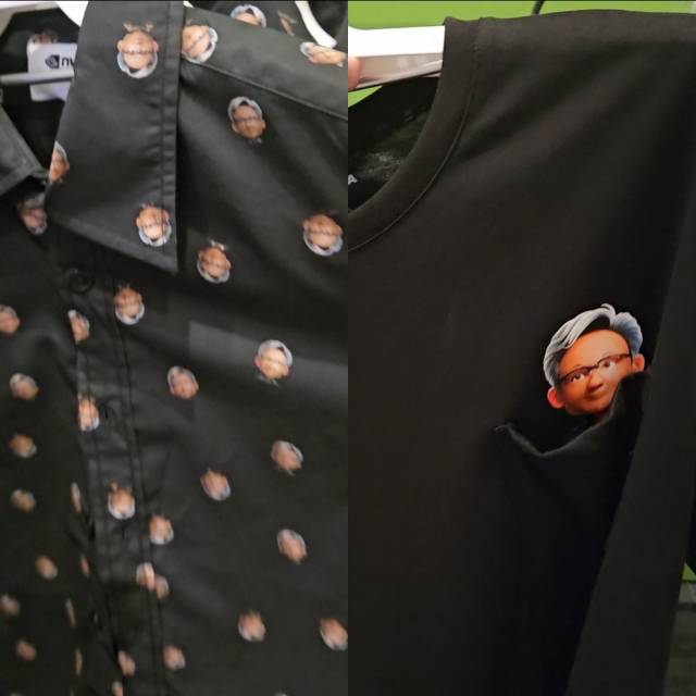 엔비디아가 아시아 최대 정보기술(IT) 전시회를 맞아 공식 판매 중인 젠슨 황 CEO 관련 굿즈.타이페이=허진 기자