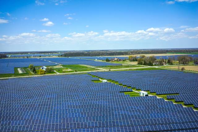 삼성물산 상사부문의 캐나다 온타리오 태양광 발전 단지 전경. 사진제공=삼성물산