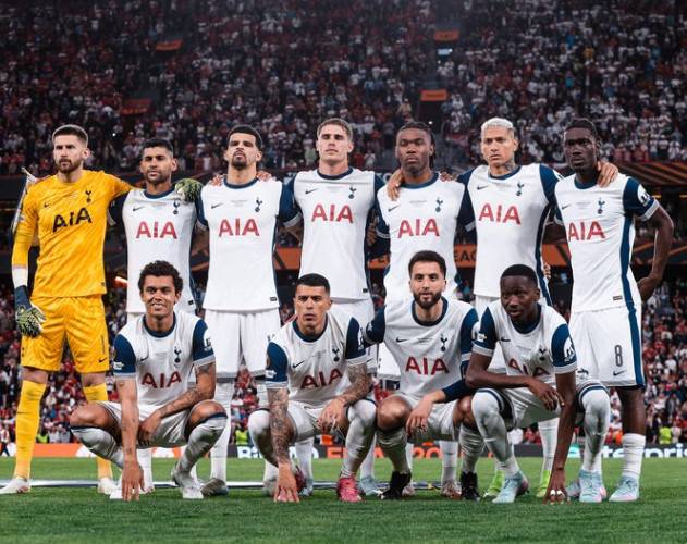 토트넘 선발 출전 선수들. /사진=토트넘 공식 SNS 갈무리