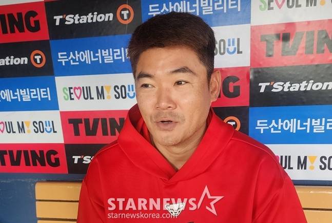 21일 인터뷰를 하고 있는 노경은. /사진=박수진 기자