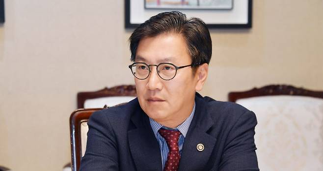 김범석 기획재정부 장관 직무대행 1차관이 23일 오전 서울 종로구 정부서울청사에서 열린 ‘제46차 물가관계차관회의’를 주재, 모두발언을 하고 있다. (사진=기획재정부)