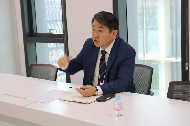 유종상 툴젠 대표가 4월 30일 툴젠 마곡 사옥에서 동아사이언스와 인터뷰를 하고 있다. 툴젠 제공.