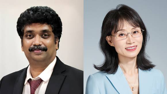 왼쪽부터 삼성리서치 인도 벵갈루루연구소 라자벨(Rajavelsamy Rajadurai) 연구원, 삼성리서치 중국 베이징연구소 리샹(Lixiang Xu) 연구원 [사진=삼성전자 뉴스룸]