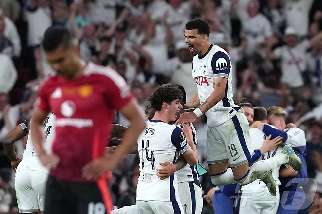 맨체스터 유나이티드는 2024-25 UEFA 유로파리그 결승에서 토트넘 홋스퍼에 0-1로 졌다. ⓒ AFP=뉴스1