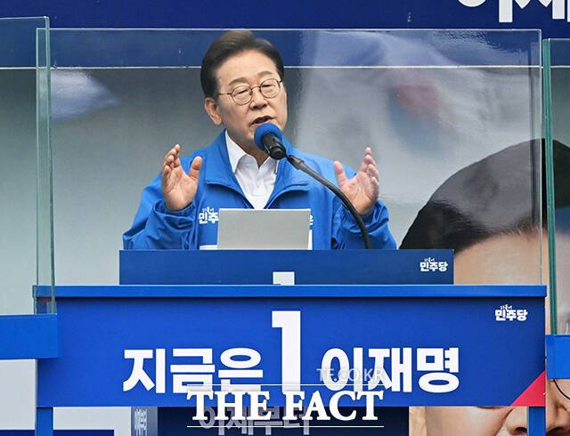 이재명 더불어민주당 대통령 후보는 당선돼 대통령으로 취임한다면 상법 개정안에 대해 거부권을 행사하지 않고 즉시 공포하겠다는 입장을 밝혔다. /배정한 기자