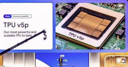 구글의 자체 개발 AI용 컴퓨터 칩 TPU 시리즈. 최신 세대인 TPUv5 계열은 각종 벤치마크에서 엔비디아 H100과 유사한 성능을 기록했다. 구글