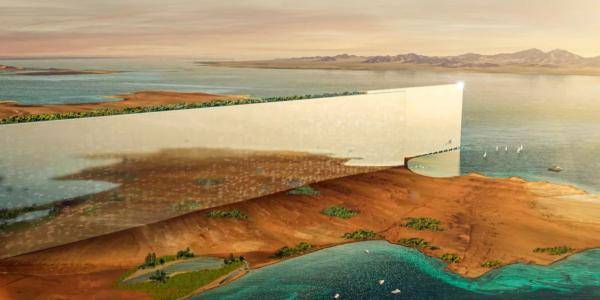 사우디아라비아의 초대형 건설 프로젝트인 네옴시티 '더 라인'의 조감도. 네옴 홈페이지 캡처