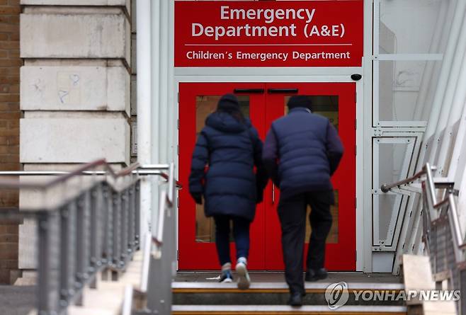 영국 NHS 응급실(A&E)의 모습 [EPA 연합뉴스 자료사진]