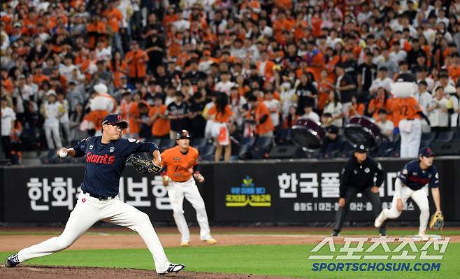 대전 경기 통산 10경기 0승 8패 안경 에이스 박세웅이 신구장 마운드에 올라 징크스를 극복했다.