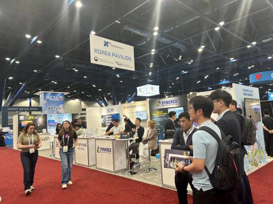 KOTRA와 항공안전기술원은 5월 19일부터 22일까지 미국 휴스턴에서 열린 세계 최대 무인이동체 전시회 '엑스포넨셜(Xponential)'에 한국관을 구성하고, 미국 시장 진출을 위한 수출상담회를 개최했다. 전시장 내 한국관의 모습. 대한무역투자진흥공사 제공