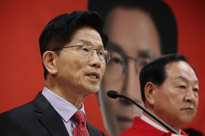 ▲ 25일 충남 계룡시에서 국민의힘 김문수후보 국방공약 발표 [연합뉴스]