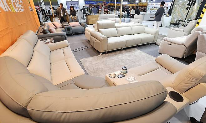 '건축·인테리어 박람회' 한 부스 모습. 연합뉴스