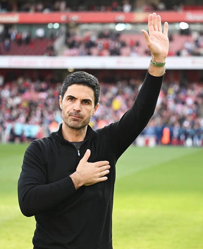 미켈 아르테타 아스널 감독. 사진출처｜아스널 페이스북