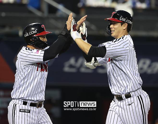 ▲ 홍창기(오른쪽)의 이탈로 리드오프 대안 중 하나로 평가되는 박해민(왼쪽) ⓒ곽혜미 기자