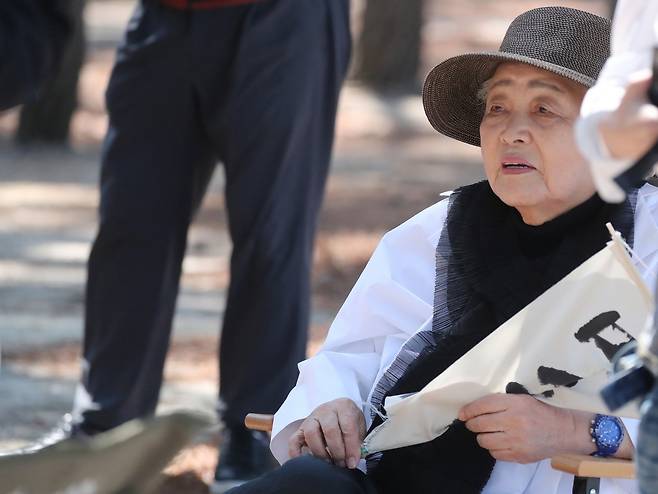 영화 '청명과 곡우 사이' 촬영장 온 배우 강부자 [촬영 류호준]