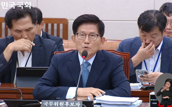 2024년 8월 26일 김문수 고용노동부장관 후보자가 자신의 인사청문회에서 발언하고 있다. 사진 출처=국회 인터넷의사중계시스템 ⓒ제주의소리 자료사진