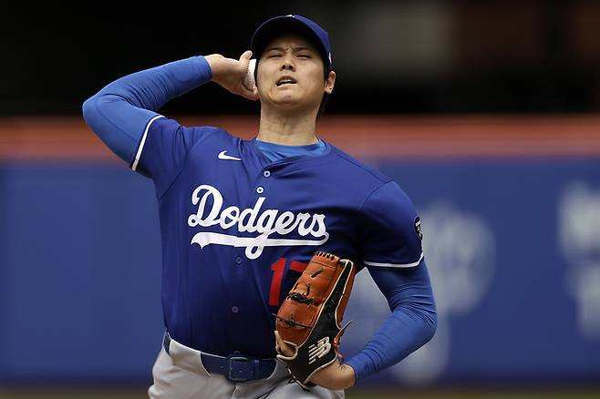 라이브 피칭하는 오타니. AP연합뉴스
