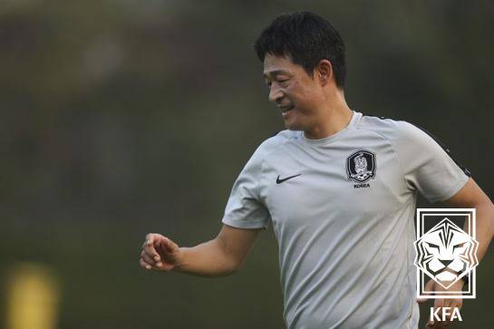 2020년 23세 이하(U-23) 대표팀 이민성 코치 시절. 사진┃KFA