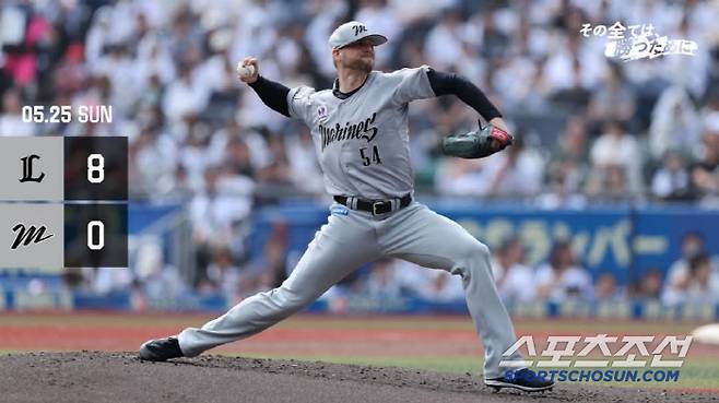 지바 롯데는 25일 세이부에 0대8 완패했다. 사진캡처=지바 롯데 마린즈 SNS