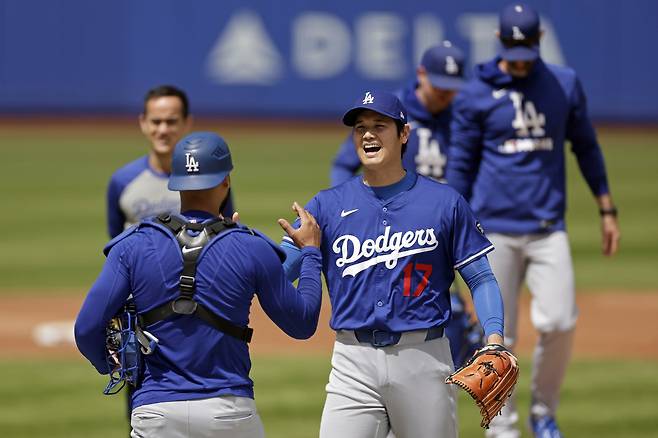 라이브 피칭을 마친 오타니 쇼헤이. AP연합뉴스