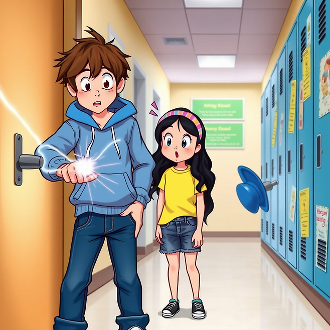 톡톡 과학 - 정전기는 어떻게 생길까 (AI로 이미지 생성)