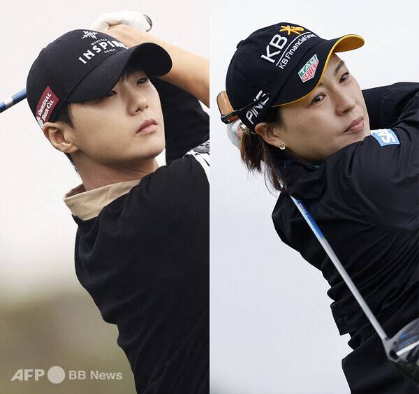 미국여자프로골프(LPGA) 투어 멤버인 박성현, 전인지 프로. 사진제공=ⓒAFPBBNews = News1 (사진과 칼럼을 무단으로 사용하지 마십시오.)