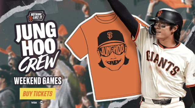 샌프란시스코는 금토일 경기에 한해 중견수 이정후의 수비 위치와 가장 가까운 외야 142번 구역에 '정후 크루' 구역을 운영한다. 정후 크루 티켓을 사면 이정후 이름이 영어로 새겨진 티셔츠를 받을 수 있다. 샌프란시스코 자이언츠 홈페이지