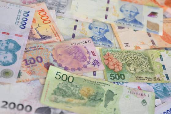 아르헨티나 페소 지폐. AFP=연합뉴스