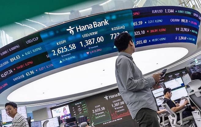 지난 21일 서울 중구 하나은행 딜링룸./사진=연합뉴스