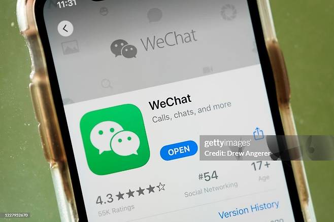 중국 대표 메신저 위챗 이미지 / 게티이미지