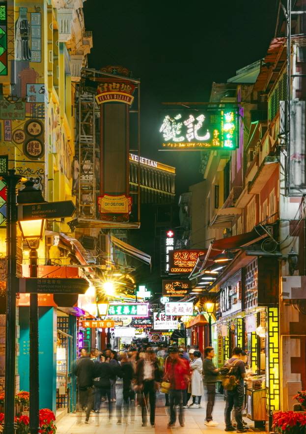 마카오 타이파 먹자골목 ‘쿤하 거리’