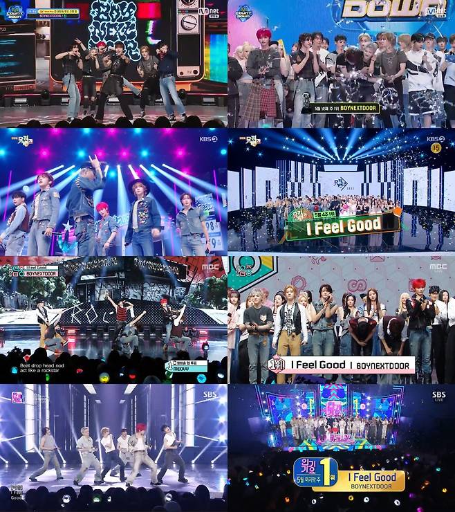 보이넥스트도어가 ‘I Feel Good’으로 음악방송 4관왕을 달성하고, 두 번째 밀리언셀러를 기록하며 글로벌 인기 상승세를 입증했다. 사진 제공 | KOZ 엔터테인먼트